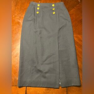 JH Collectibles navy Skirt with Gold Buttons